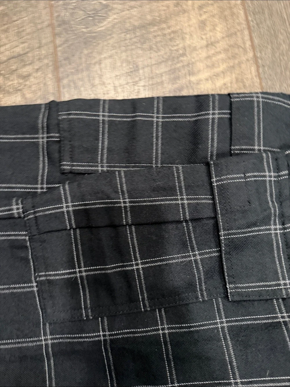 Men's Pacsun Black Windowpane Cargo Pants - Baggy